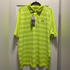 Under Armour yellow/green golf shirt